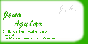 jeno agular business card