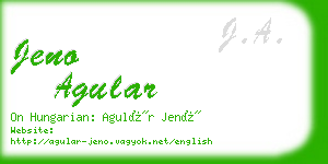 jeno agular business card